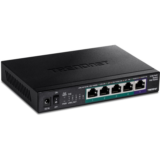 TRENDnet 5-Port Unmanaged 2.5G PoE+ Switch