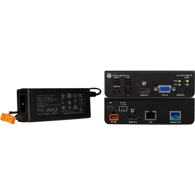 Atlona 3-Input Switcher for HDMI and VGA Sources with Ethernet-Enabled HDBaseT Output