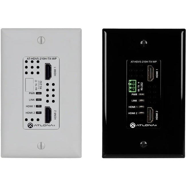 Atlona 4K-UHD Two-Input Wallplate Switcher for HDMI with HDBaseT Output