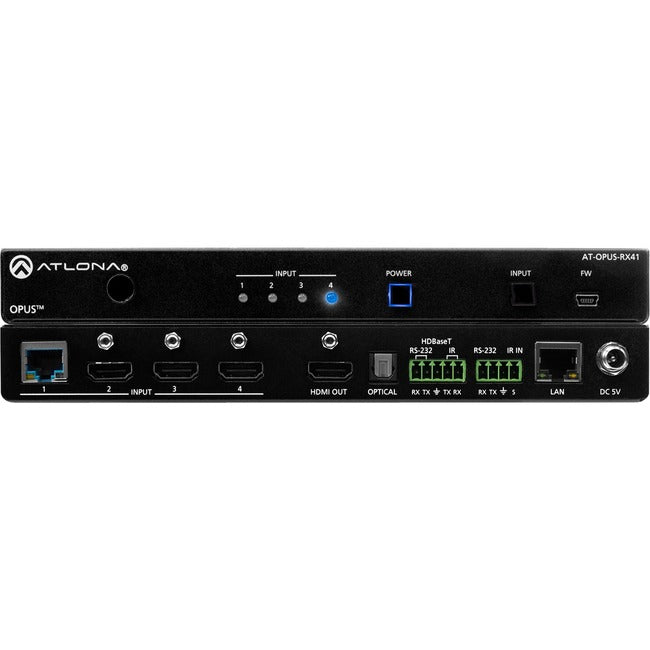 Atlona Four-Input 4K HDR Switcher with HDMI and HDBaseT Inputs