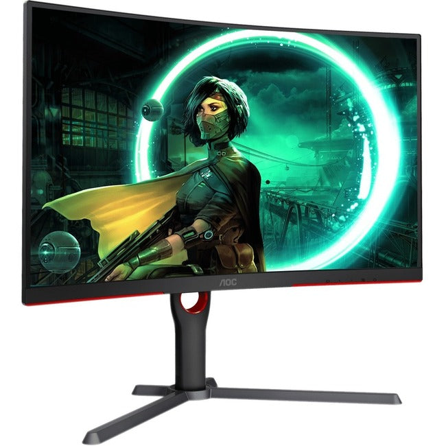 AOC CQ27G3S 27" WQHD Curved Screen LED Gaming LCD Monitor - 16:9 - Black, Red