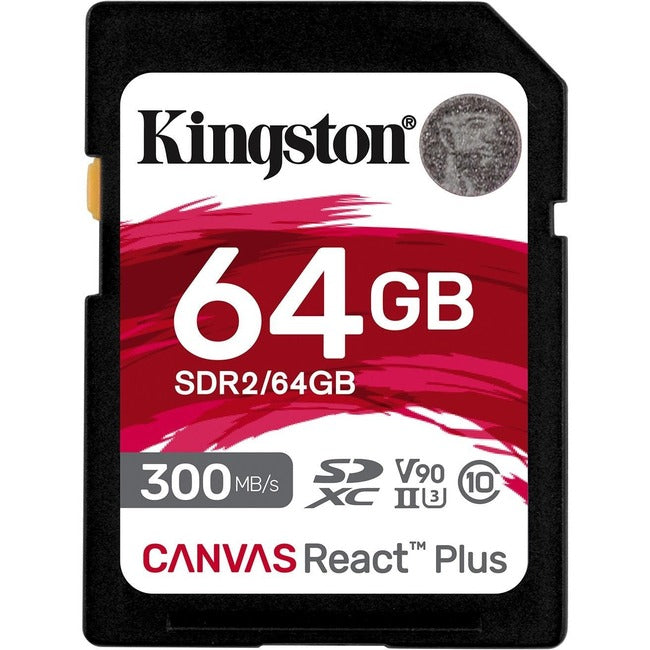 Kingston Canvas React Plus 64 GB Class 10-UHS-II (U3) V90 SDXC