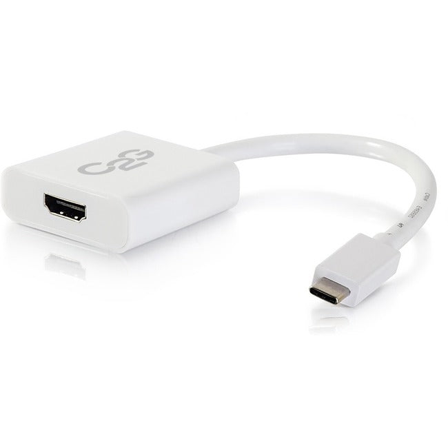 C2G USB 3.1 USB C to HDMI Audio-Video Adapter 4K 30Hz - White TAA