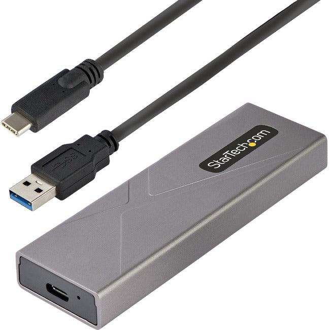 USB-C 10Gbps to M.2 NVMe or M.2 SATA SSD Enclosure, Tool-free M.2 PCIe-SATA SSD Aluminum Enclosure, USB-C & USB-A Host Cables