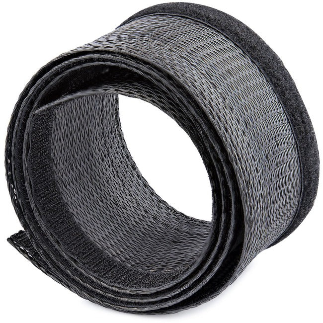 StarTech.com 10ft (3m) Cable Management Sleeve, Braided Mesh Wire Wraps-Floor Cable Covers, Computer Cable Manager-Cord Concealer