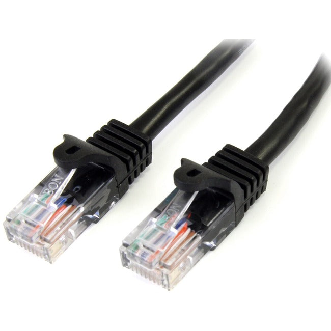 StarTech.com 10 ft Black Cat5e Snagless UTP Patch Cable