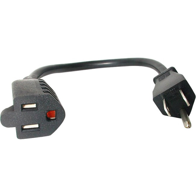 StarTech.com 12in Power Cord Extension - NEMA 5-15R to NEMA 5-15P