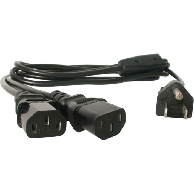 StarTech.com 6 ft Standard Y Computer Power Cord NEMA 5-15P to 2x C13 - IBM Power Y Cable - Power splitter - 1.83 m